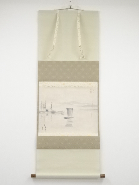 JAPANESE HANGING SCROLL / HAND PAINTED / SCENERY